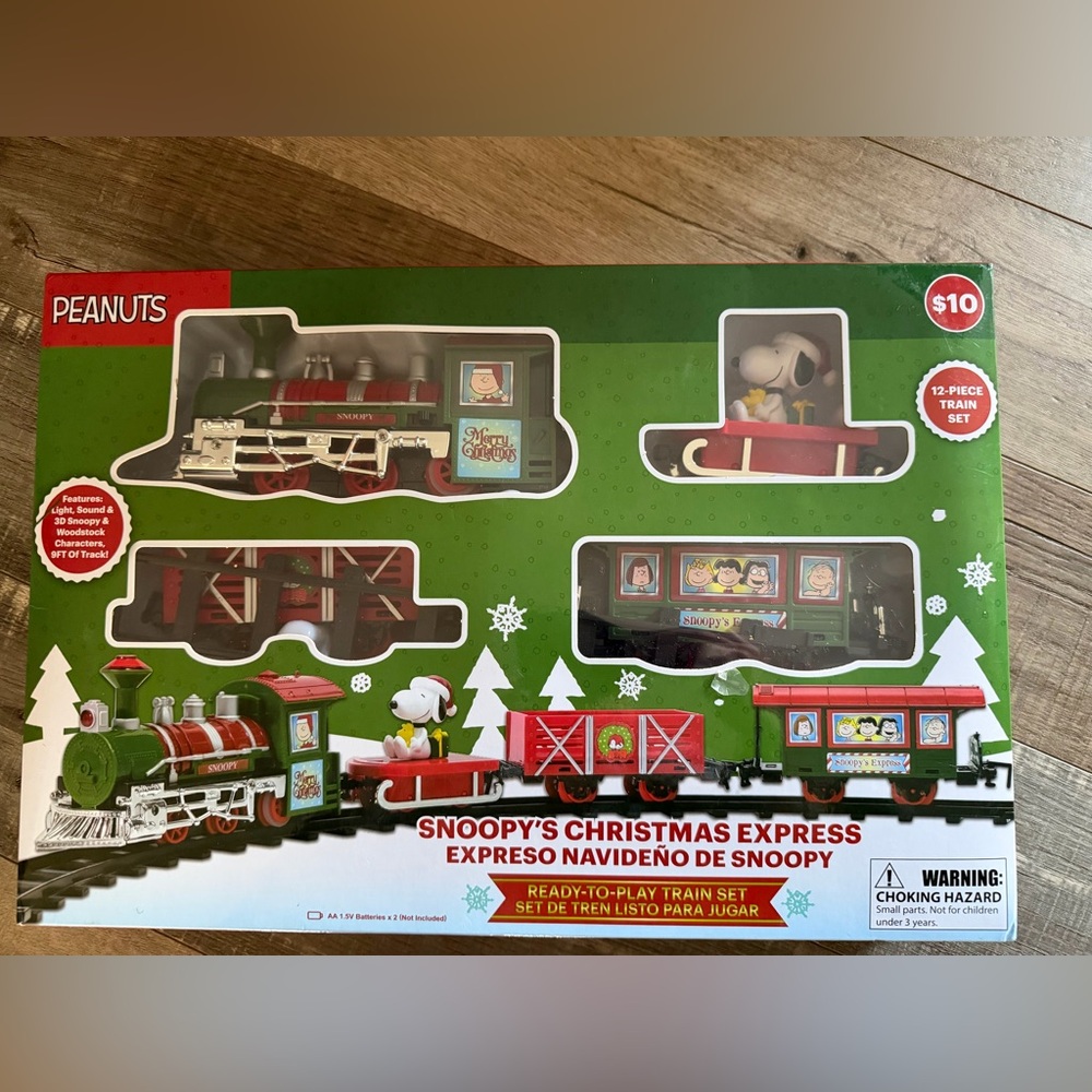 's Christmas Express Train Set - Green and Red